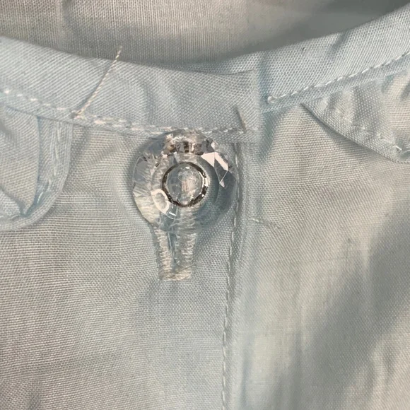 Light Blue Embroidered Blouse - Picture 4 of 9